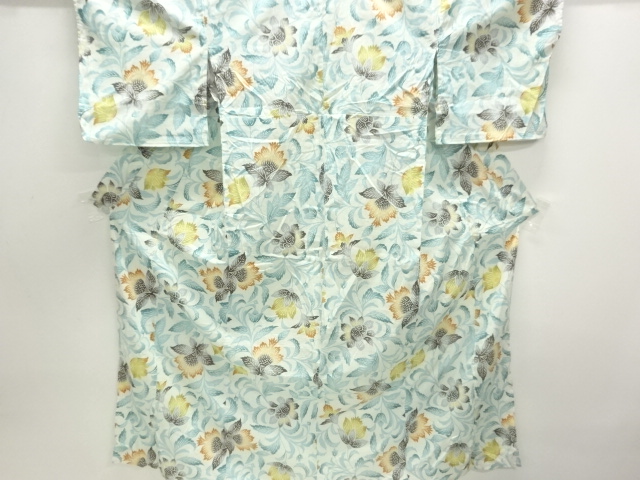 JAPANESE KIMONO / YUKATA / COTTON / FLOWER